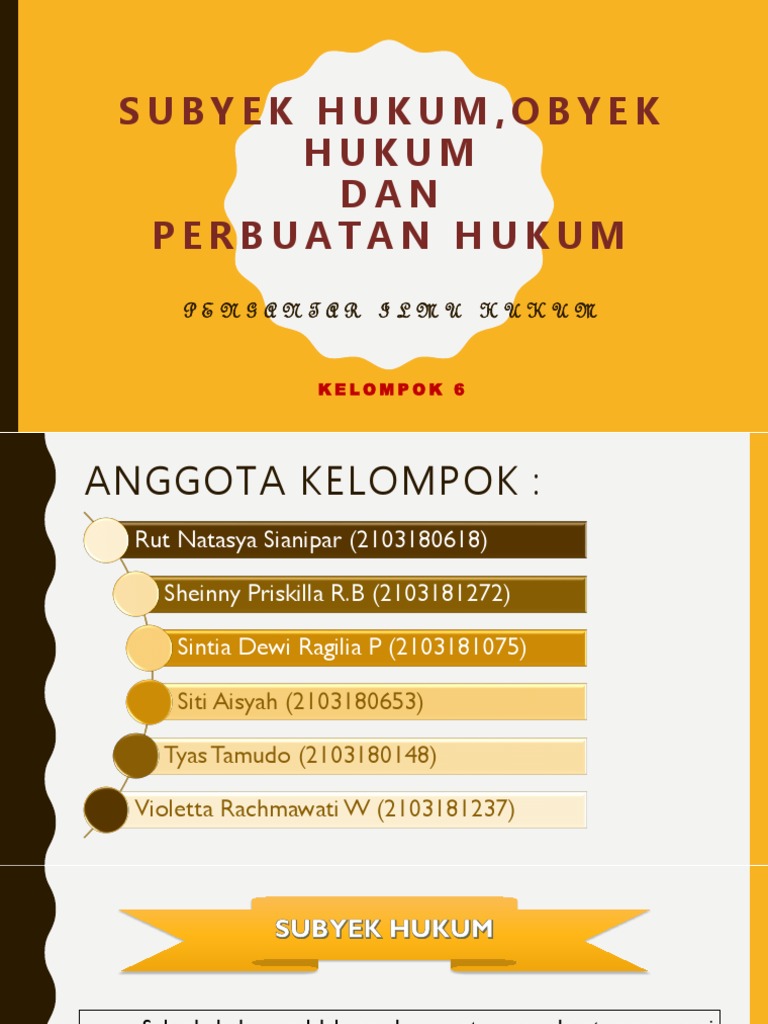 Detail Contoh Subjek Hukum Nomer 32