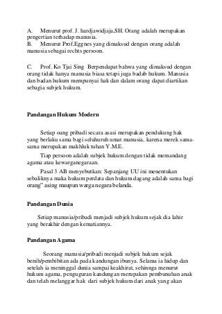 Detail Contoh Subjek Hukum Nomer 37