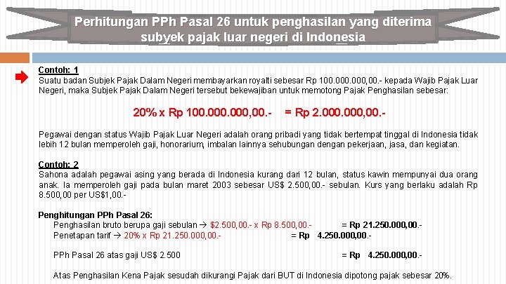 Detail Contoh Subjek Pajak Luar Negeri Nomer 24