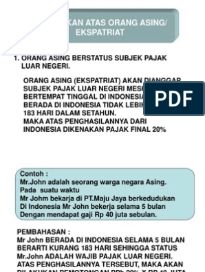 Detail Contoh Subjek Pajak Luar Negeri Nomer 53