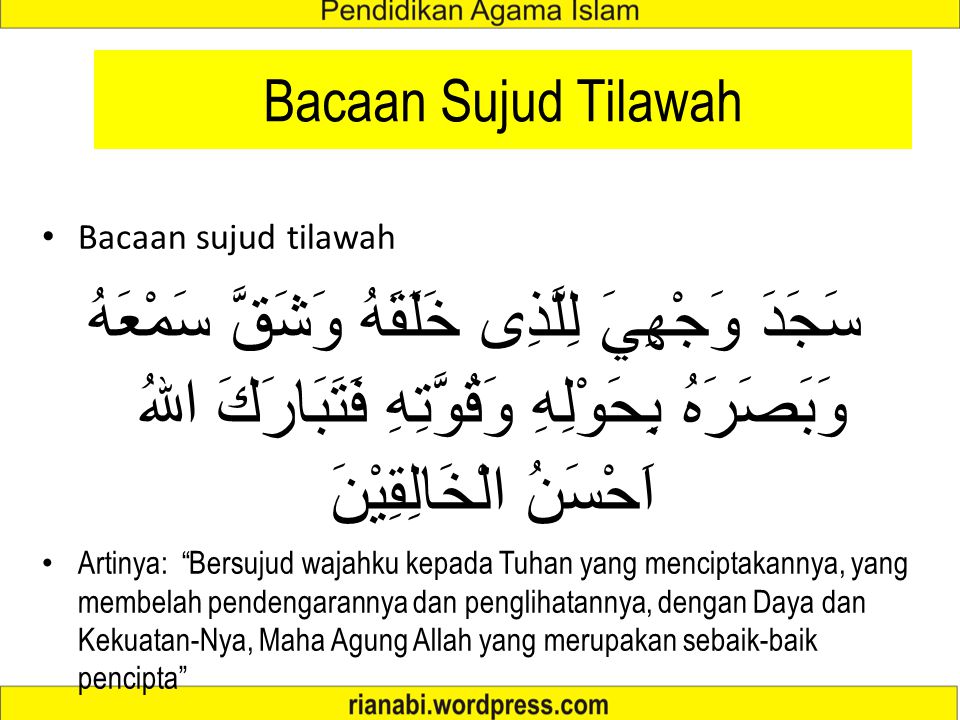 Detail Contoh Sujud Tilawah Nomer 20