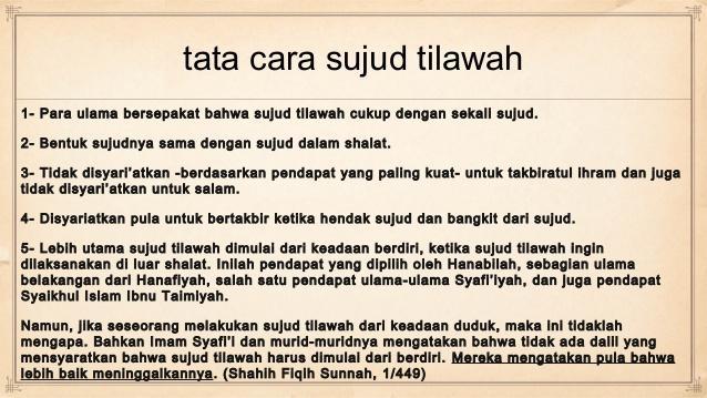 Detail Contoh Sujud Tilawah Nomer 21