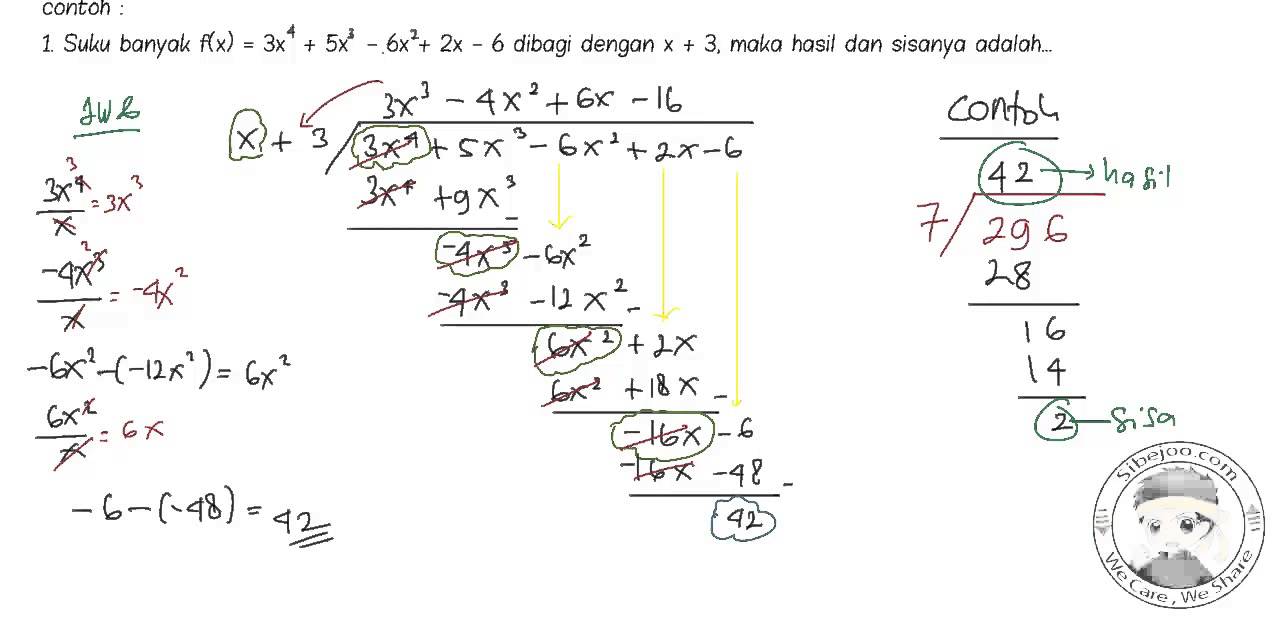 Detail Contoh Suku Banyak Nomer 34