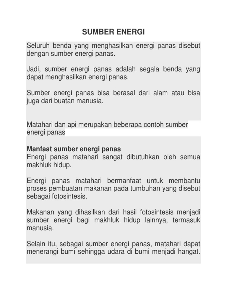 Detail Contoh Sumber Energi Panas Nomer 51