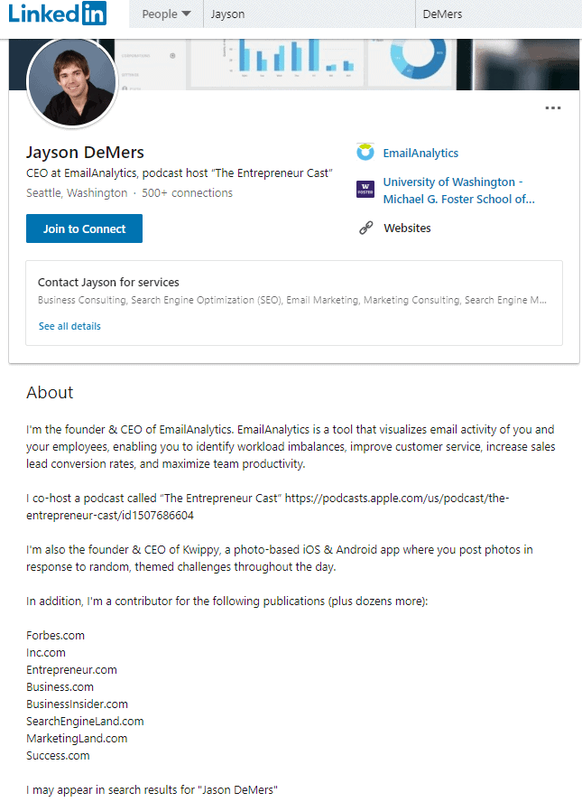 Detail Contoh Summary Linkedin Nomer 13