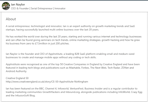 Detail Contoh Summary Linkedin Nomer 17