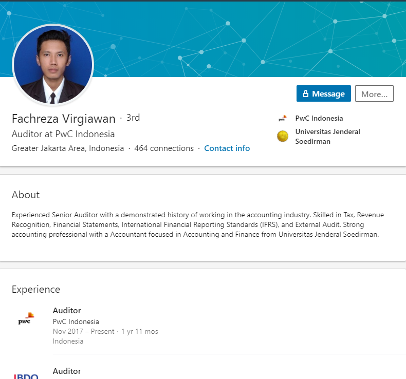 Detail Contoh Summary Linkedin Nomer 3