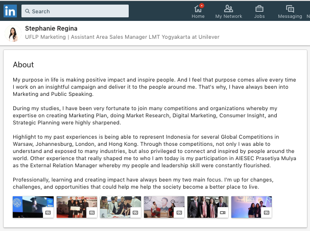 Detail Contoh Summary Linkedin Nomer 4