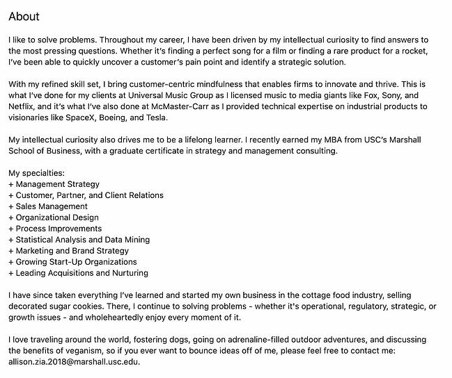 Detail Contoh Summary Linkedin Nomer 30