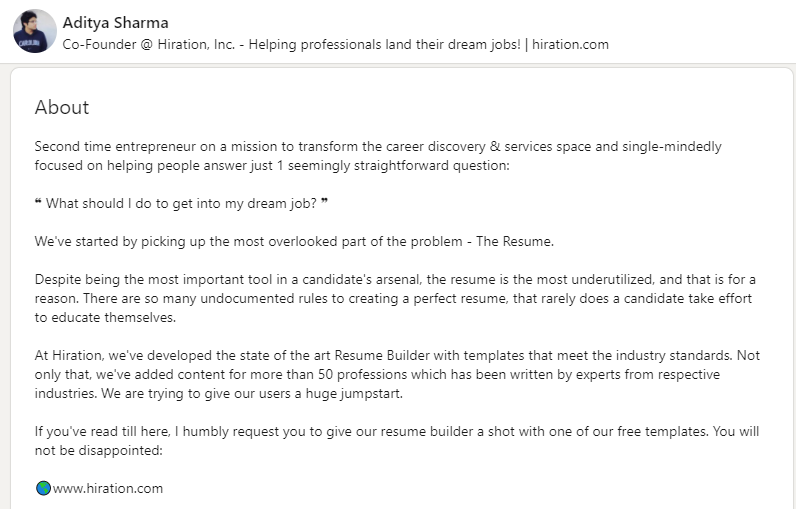 Detail Contoh Summary Linkedin Nomer 33