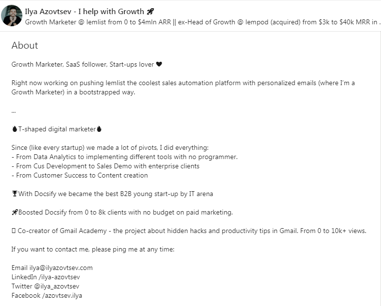 Detail Contoh Summary Linkedin Nomer 37