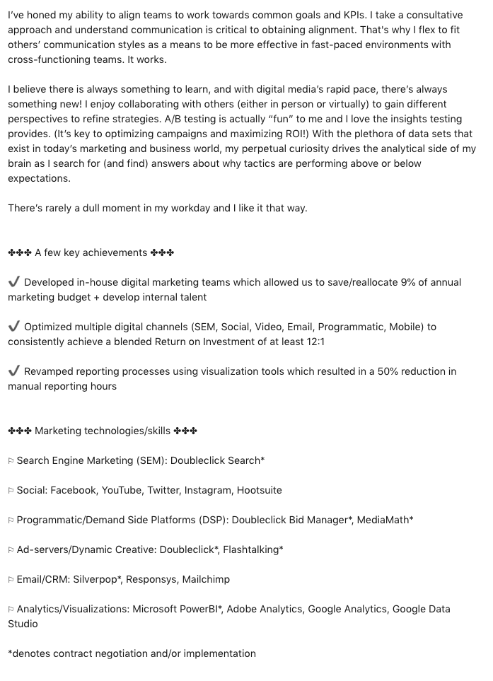 Detail Contoh Summary Linkedin Nomer 38