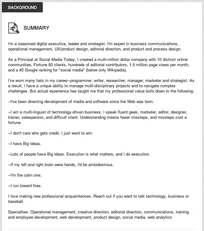 Detail Contoh Summary Linkedin Nomer 57