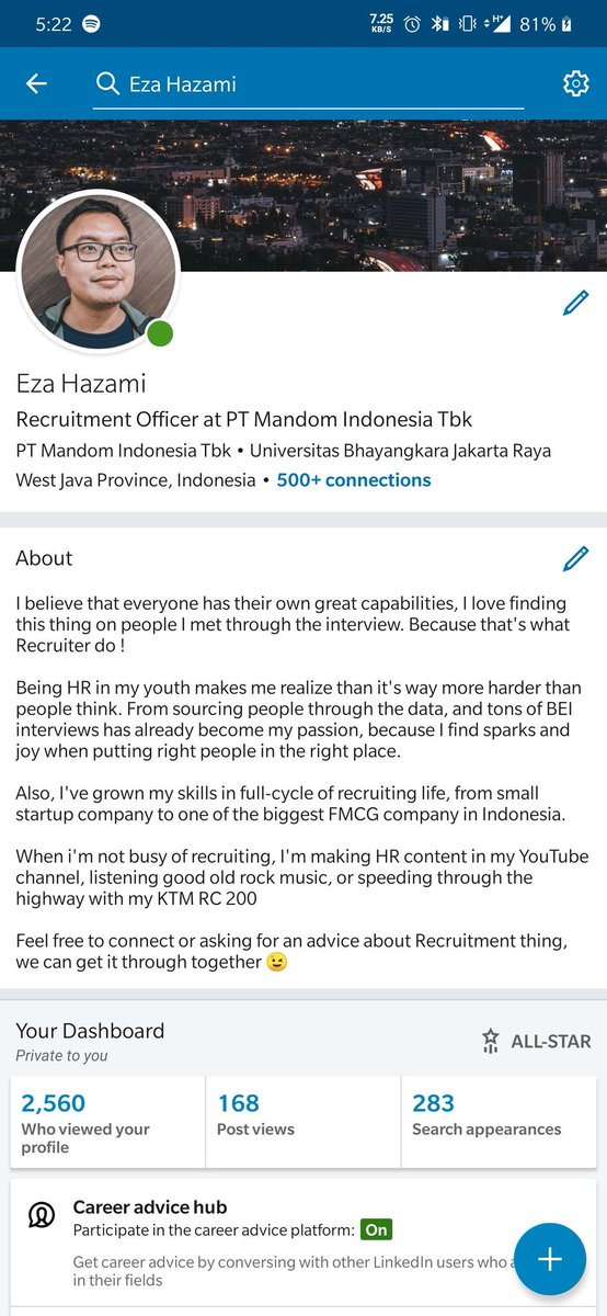 Detail Contoh Summary Linkedin Nomer 8