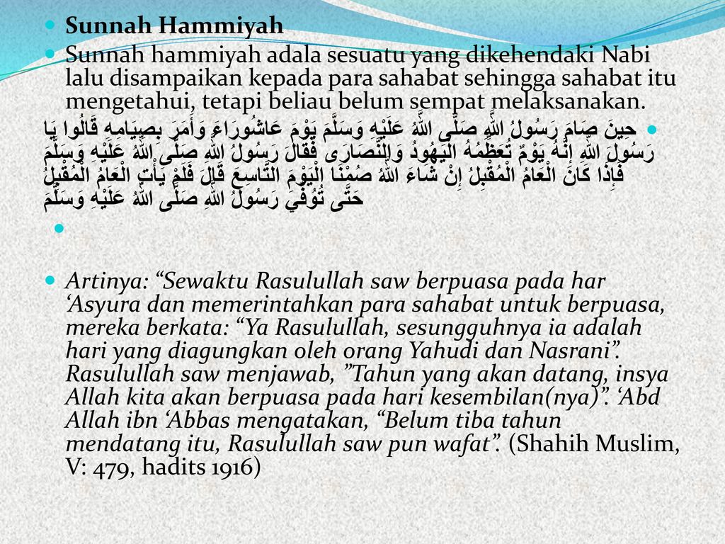 Detail Contoh Sunnah Nabi Nomer 24