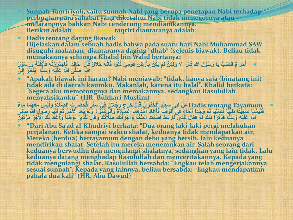 Detail Contoh Sunnah Rasul Nomer 43