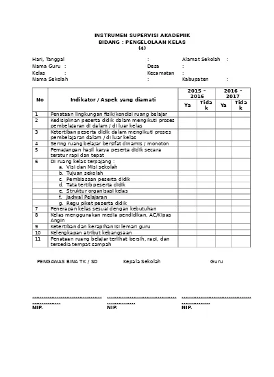 Detail Contoh Supervisi Kepala Sekolah Terhadap Guru Nomer 34