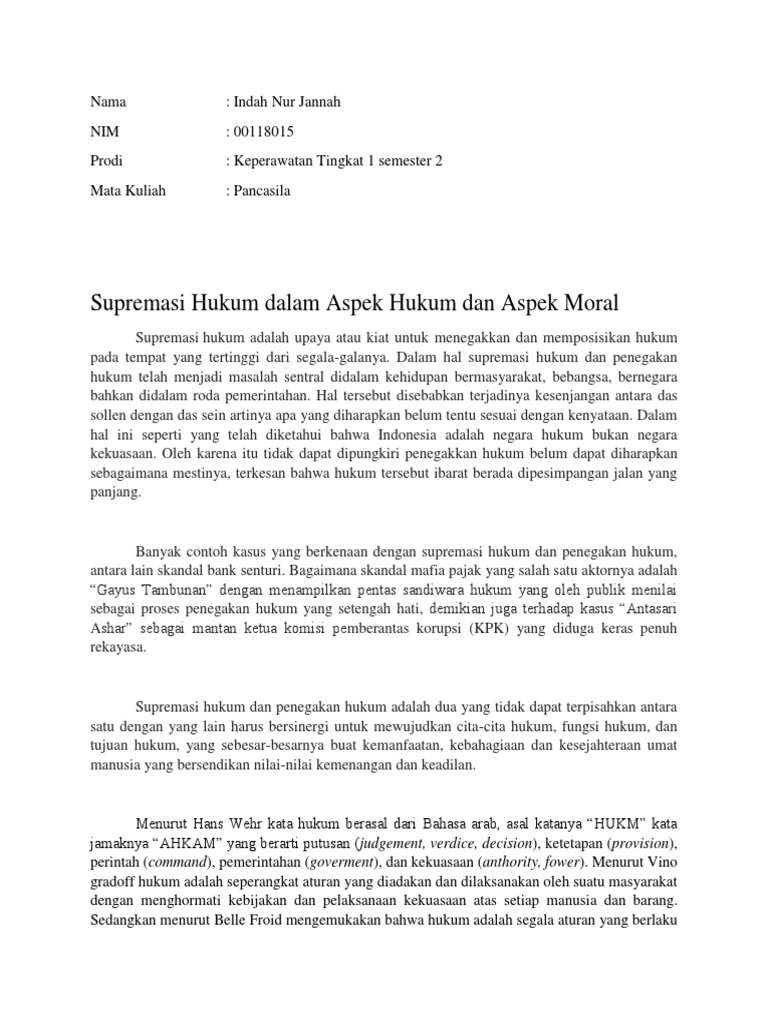 Detail Contoh Supremasi Hukum Nomer 10