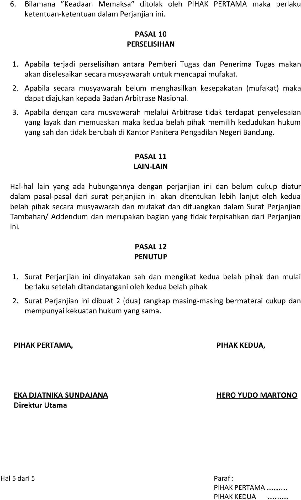 Detail Contoh Surat Addendum Kontrak Kerja Nomer 45