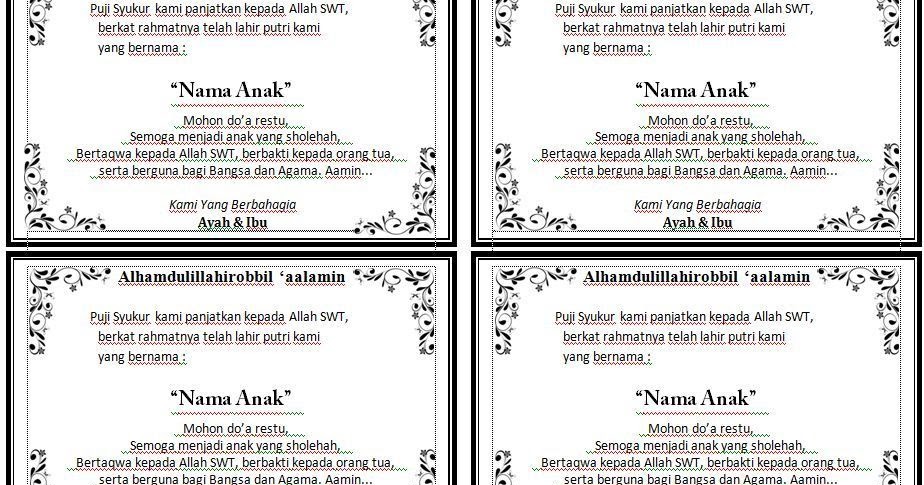 Detail Contoh Surat Akikah Nomer 50