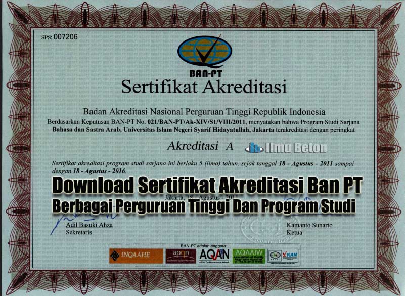 Detail Contoh Surat Akreditasi Ban Pt Nomer 14