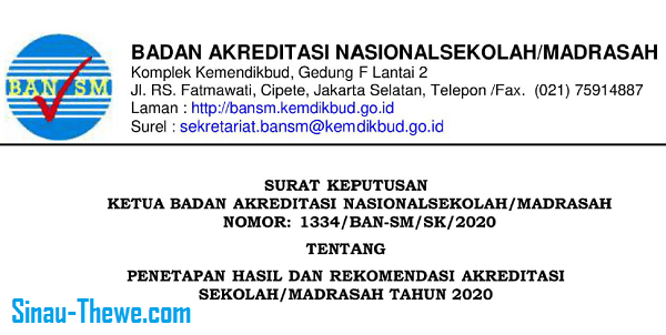 Detail Contoh Surat Akreditasi Sekolah Nomer 43