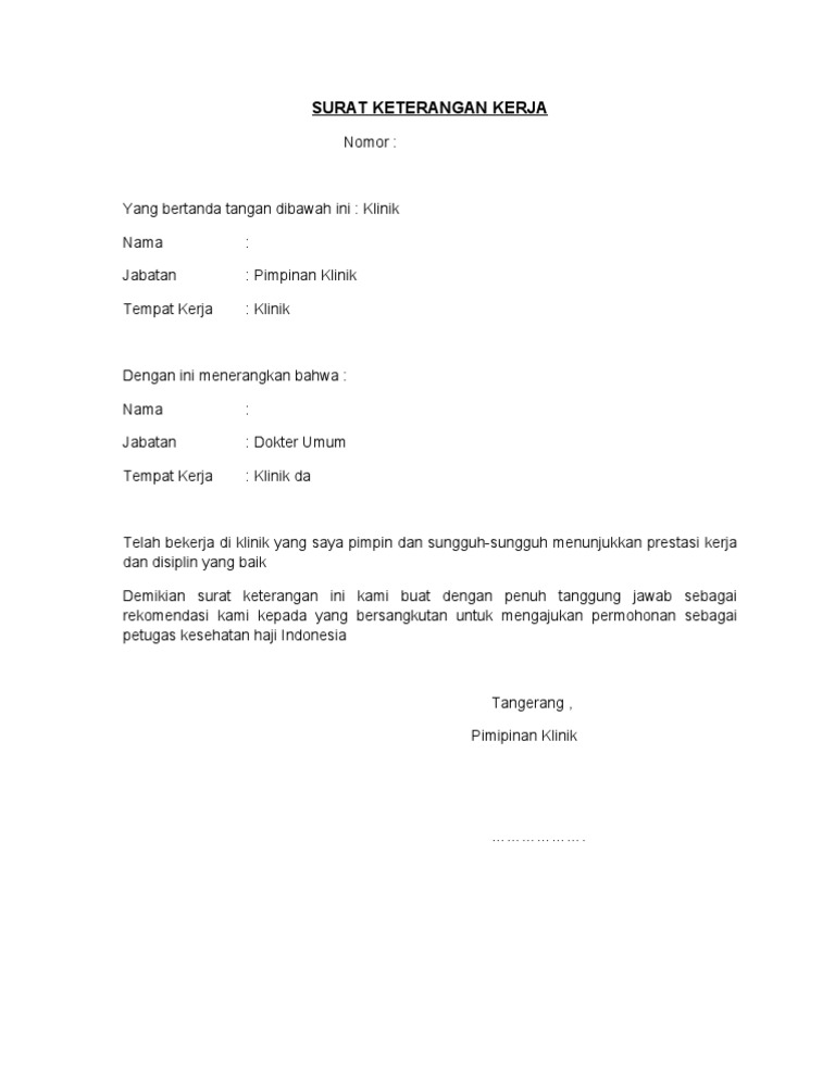 Detail Contoh Surat Aktif Bekerja Nomer 39