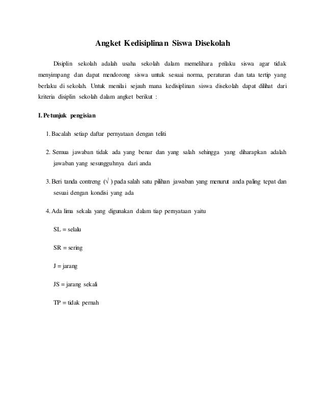 Detail Contoh Surat Angket Nomer 42