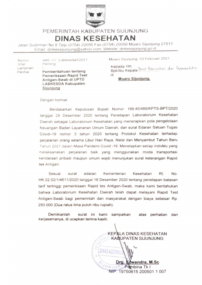 Detail Contoh Surat Antigen Nomer 4