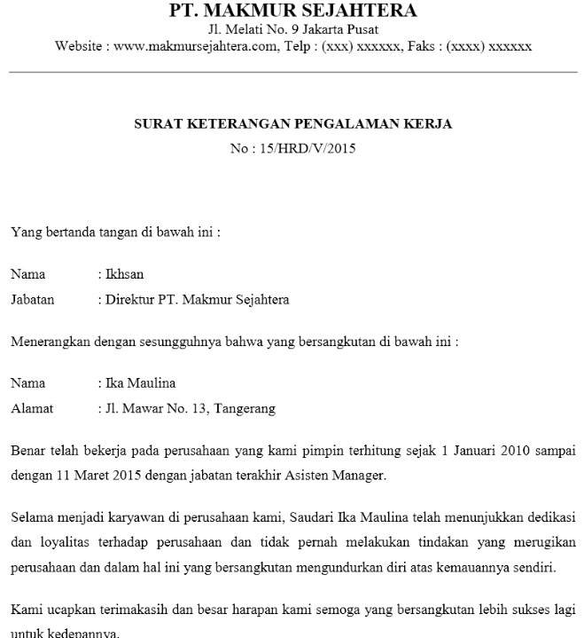 Detail Contoh Surat Apresiasi Karyawan Nomer 10