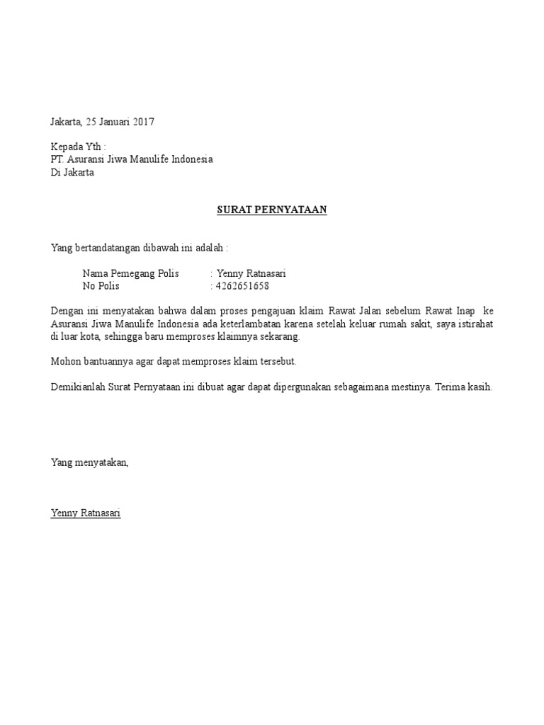 Contoh Surat Asuransi Barang - 54+ Koleksi Gambar