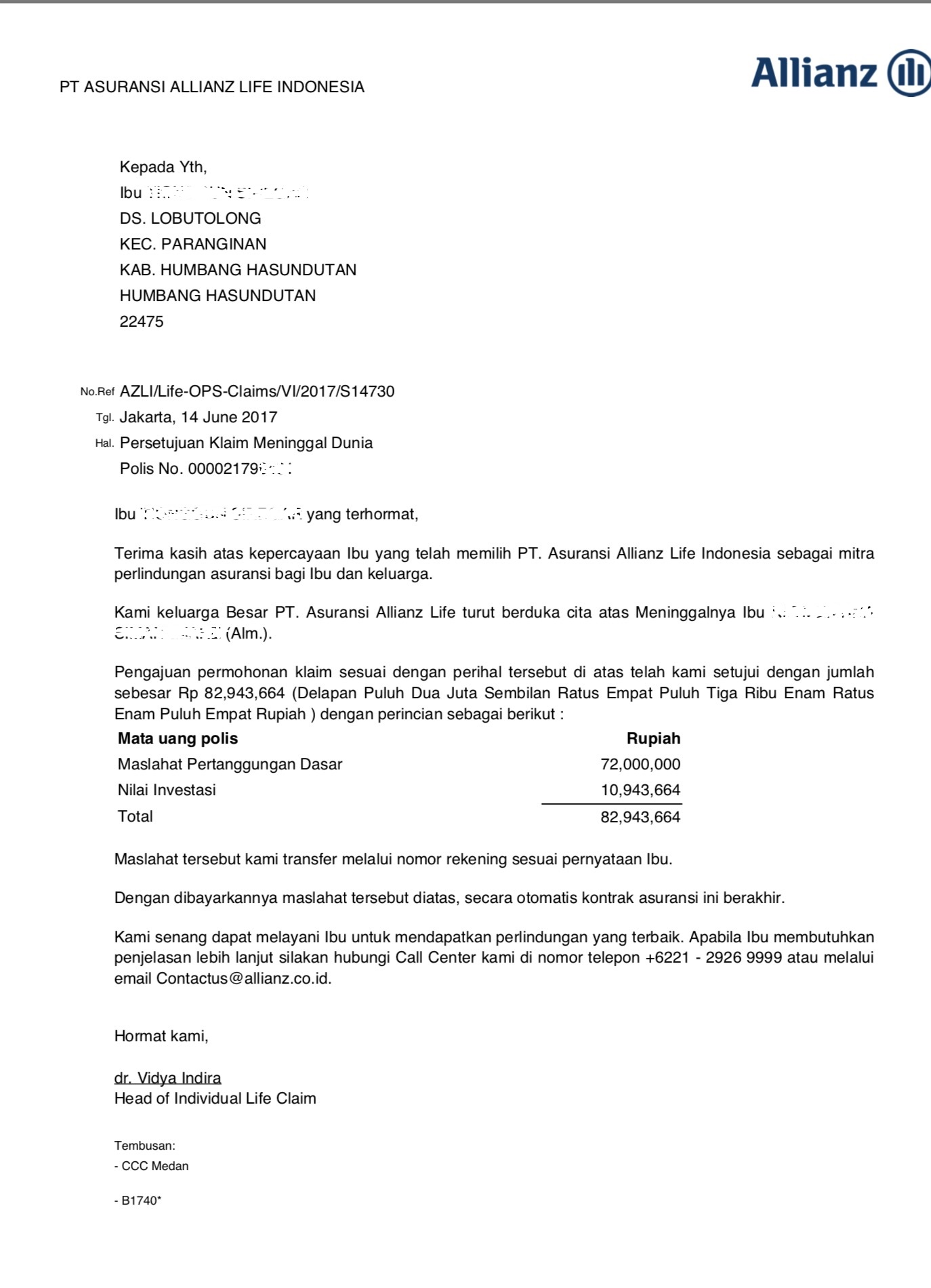 Contoh Surat Asuransi Jiwa - 56+ Koleksi Gambar