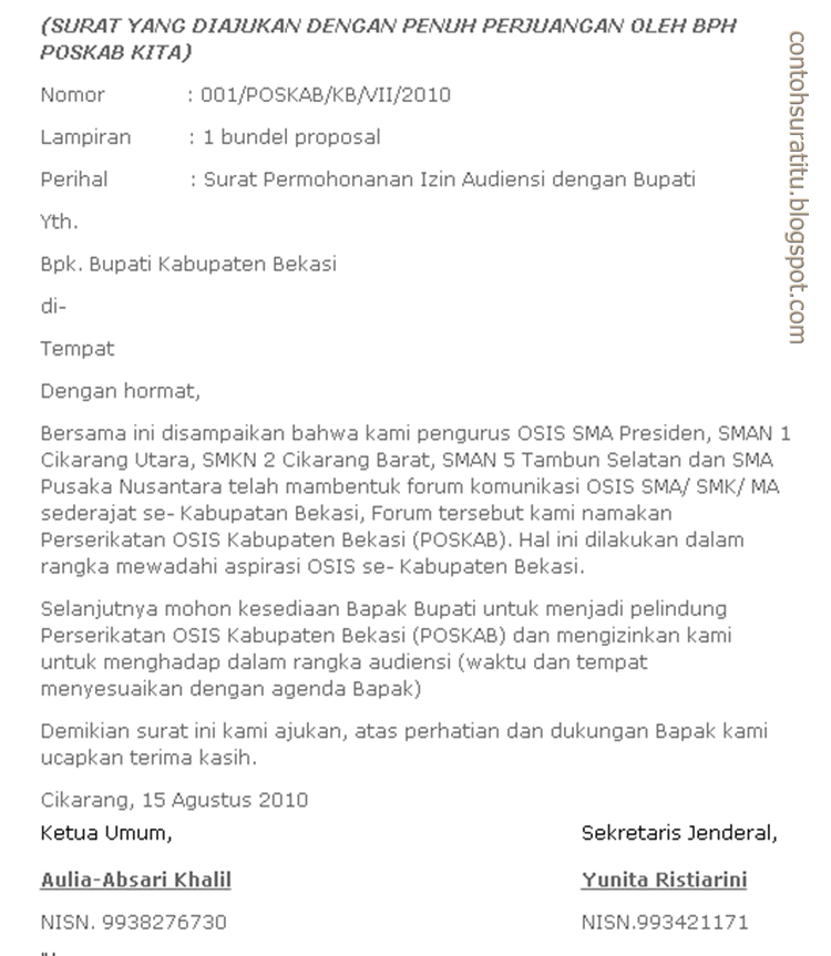 Detail Contoh Surat Audensi Nomer 29