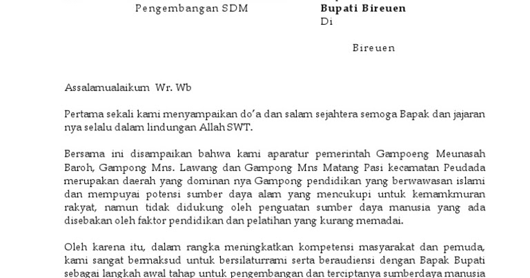 Detail Contoh Surat Audiensi Ke Bupati Nomer 20