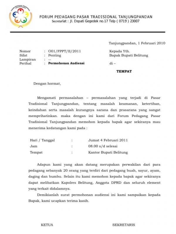 Detail Contoh Surat Audiensi Ke Kementerian Nomer 4