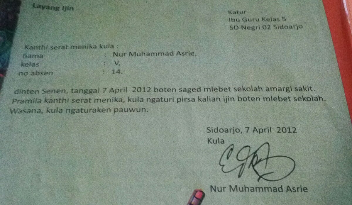 Detail Contoh Surat Bahasa Jawa Krama Nomer 24