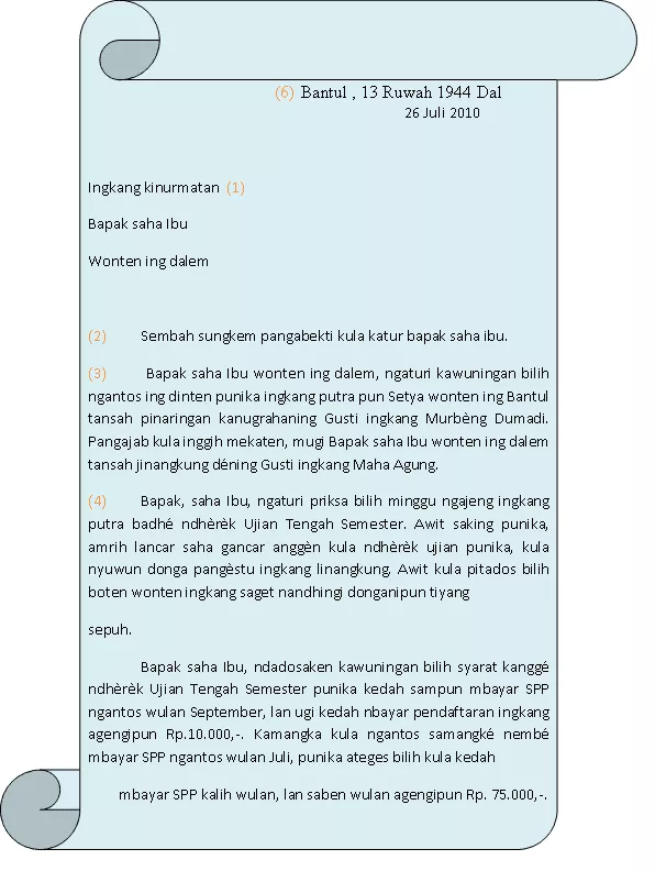 Detail Contoh Surat Bahasa Jawa Krama Nomer 4