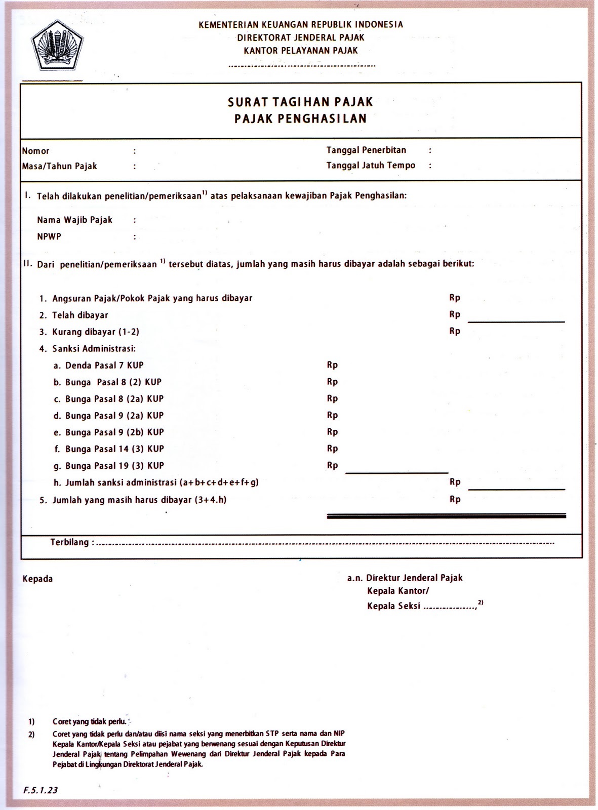 Detail Contoh Surat Balasan Atas Surat Teguran Pajak Nomer 10