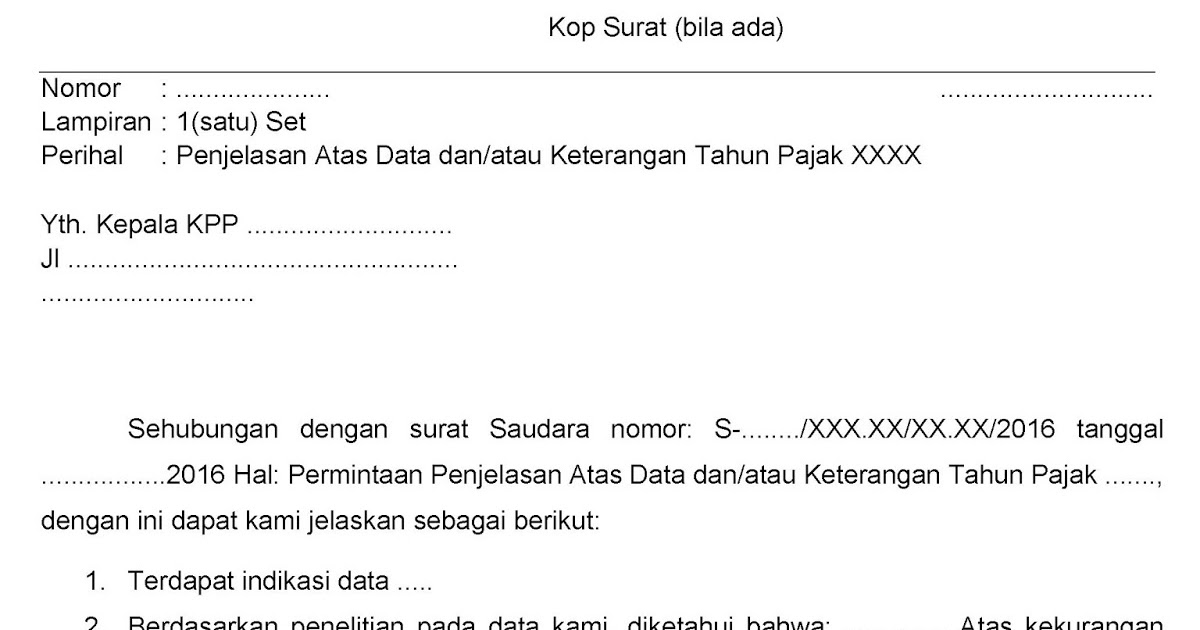 Detail Contoh Surat Balasan Ke Kantor Pajak Nomer 4