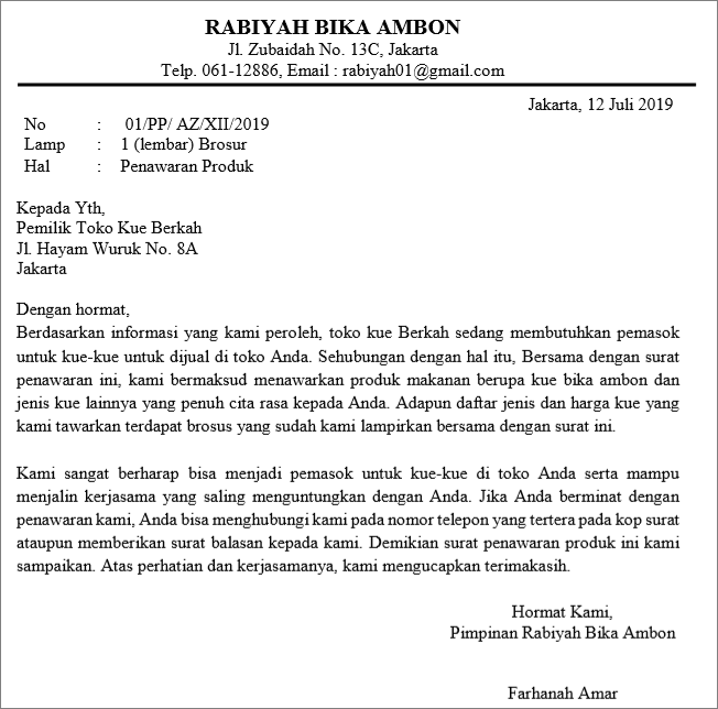 Detail Contoh Surat Balasan Pesanan Barang Nomer 53