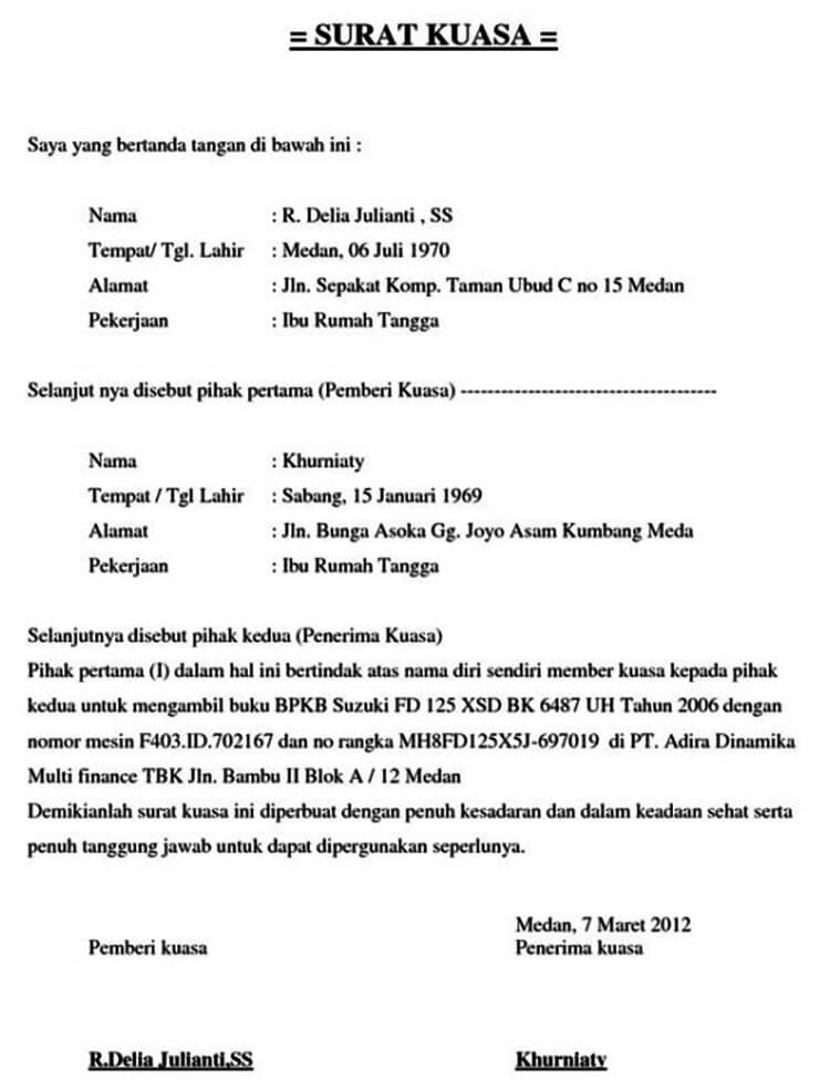 Detail Contoh Surat Balik Nama Nomer 17