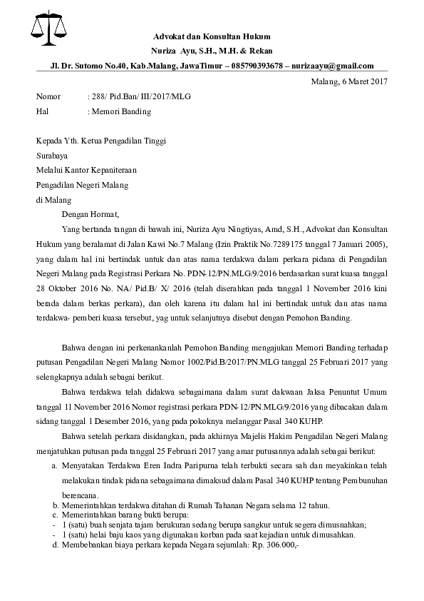 Detail Contoh Surat Banding Nomer 47
