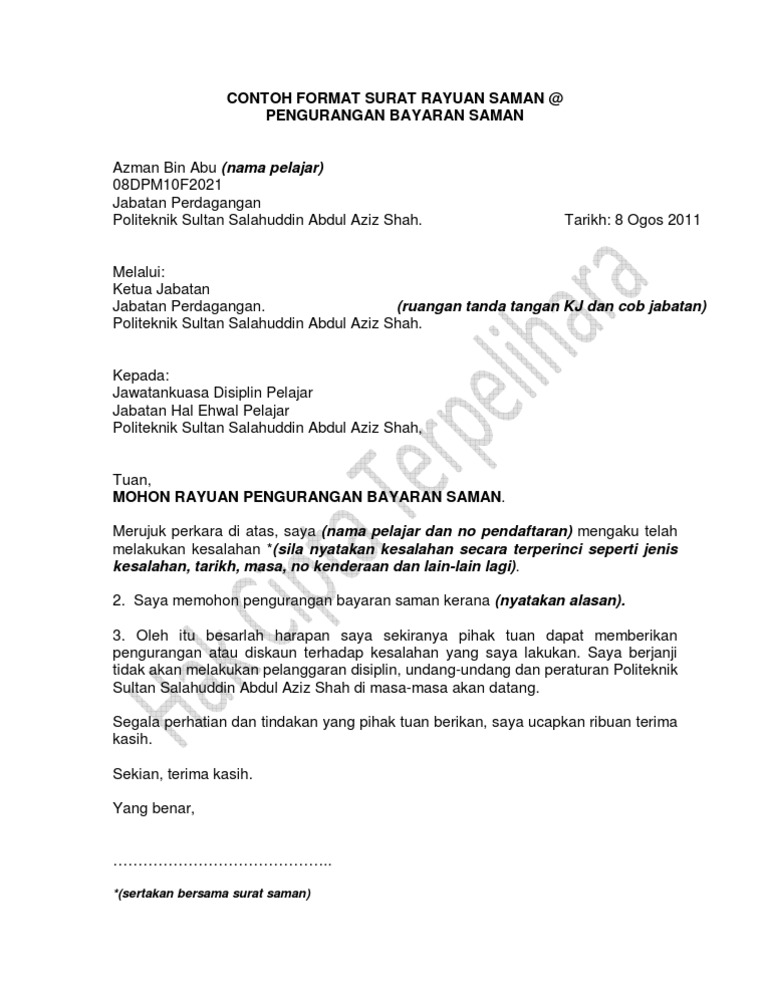 Detail Contoh Surat Bantahan Nomer 6