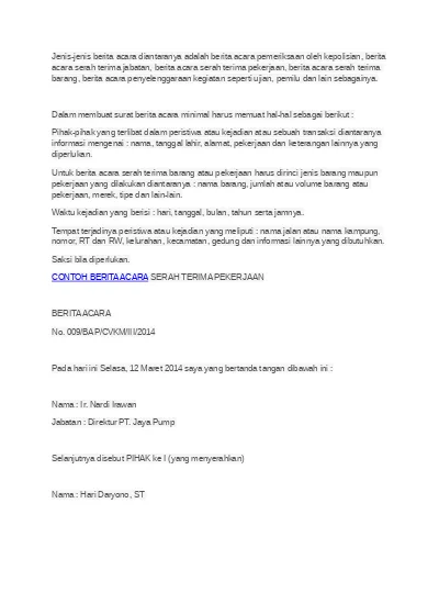 Detail Contoh Surat Bap Nomer 48