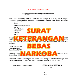 Detail Contoh Surat Bebas Narkoba Nomer 53