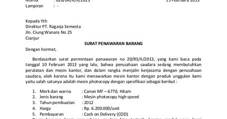 Detail Contoh Surat Bentuk Menggantung Nomer 51