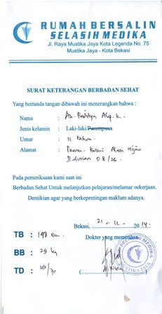 Detail Contoh Surat Berbadan Sehat Nomer 32