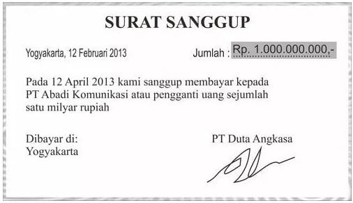 Contoh Surat Berharga - KibrisPDR