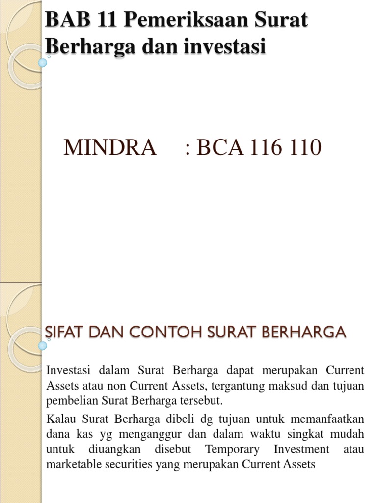 Detail Contoh Surat Berharga Nomer 24