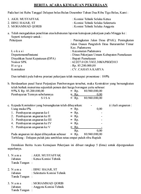 Detail Contoh Surat Berita Acara Kehilangan Barang Nomer 49